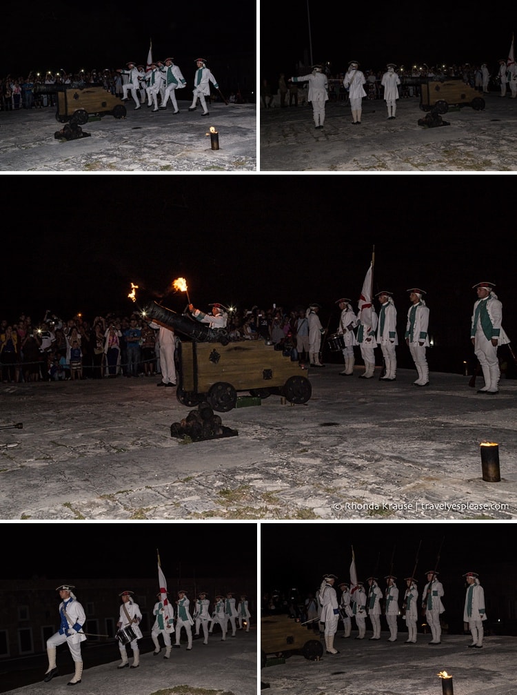 Ca~nonazo ceremony at Fortaleza de San Carlos de la Caba~na, Havana.