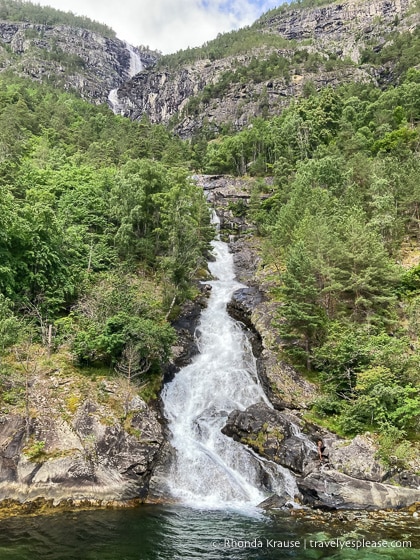 Waterfall in Naeroyfjord.