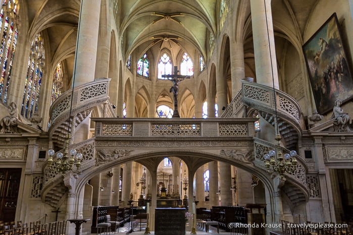 Inside Saint-'Etienne-du-Mont.