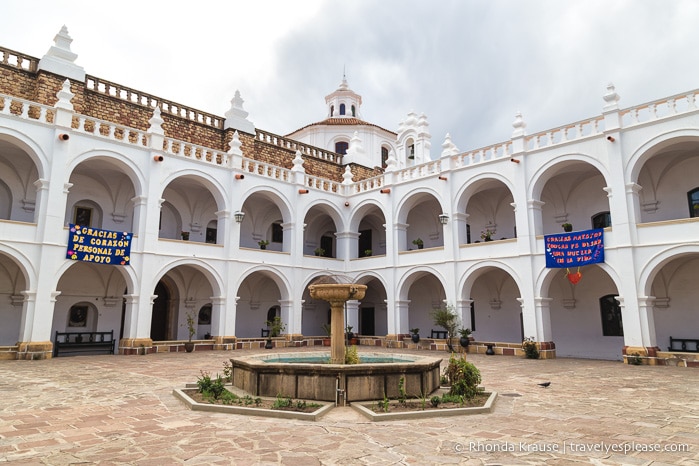 Fountain in the courtyard of the convent of San Felipe de Neri.