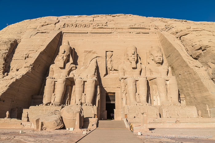 Facade of the Great Temple of Abu Simbel.