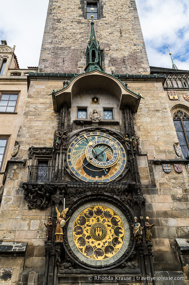 Astronomical Clock Tower- Prague Old Town Square travelyesplease.com | Prague's Famous Astronomical Clock- History, Design and Tips for Visiting