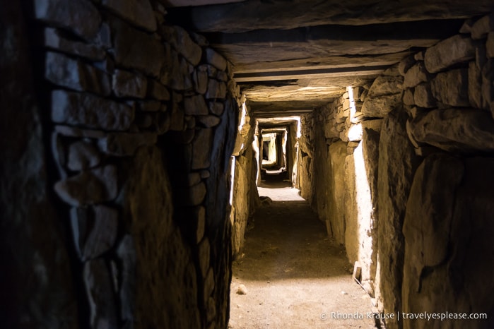 Passageway inside Knowth tomb.