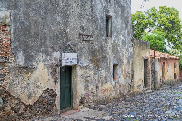 An old stone and clay building.